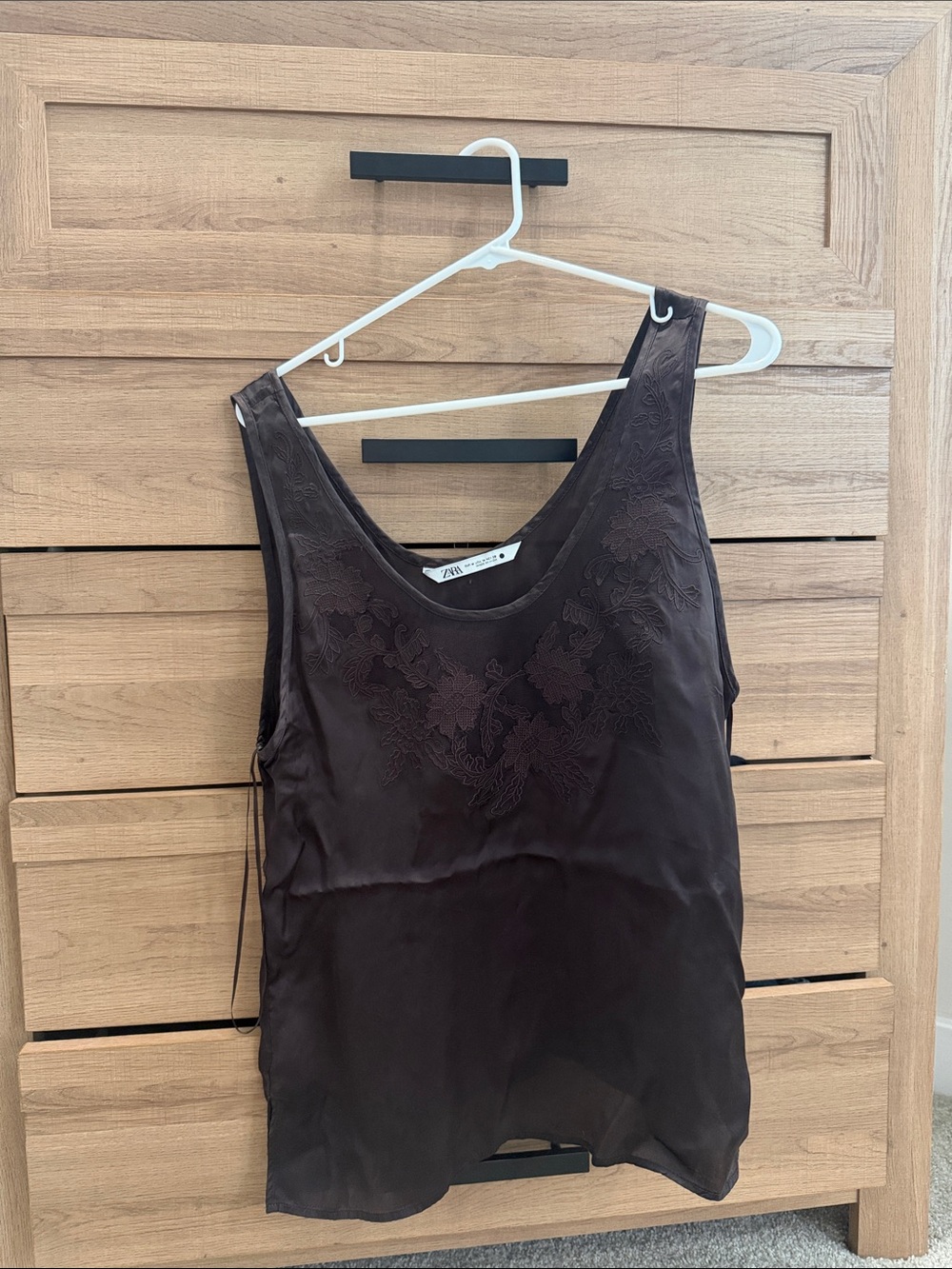 Zara Brown and lace tank